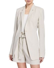 Elie Tahari Hillary One-Button Linen Jacket at Neiman Marcus